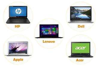 A collection of laptop brands supplied as part of ministry IT solutions